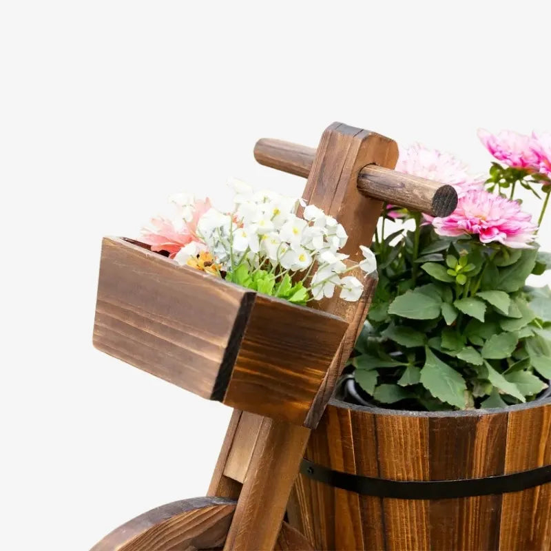 Jardinière Vélo en Bois Rustique – Une Touche d’Originalité pour Votre Jardin