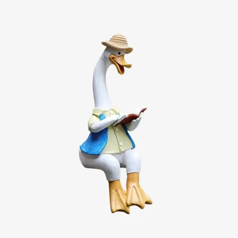 Statue Canards en Résine – Une Touche Champêtre et Amusante pour Votre Jardin
