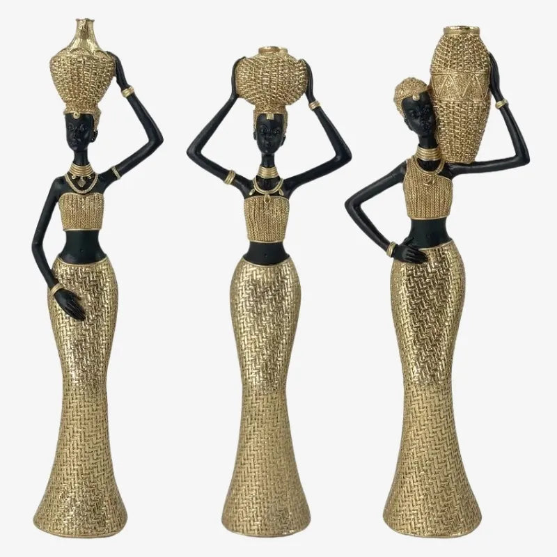 Statues Élégance Africaine – Un Hommage à la Culture et à l’Artisanat