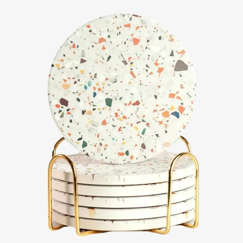Sous-verres en Terrazzo – Élégance et Protection pour Votre Table