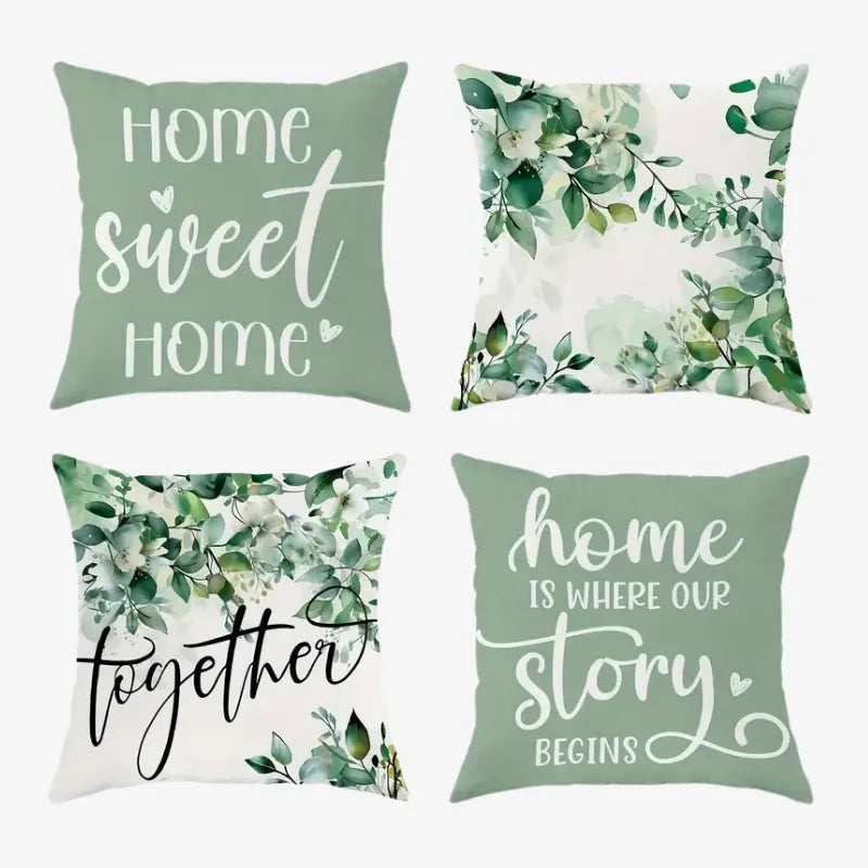 Set de Housses de Coussin Nature & Message – Douceur et Élégance pour Votre Intérieur