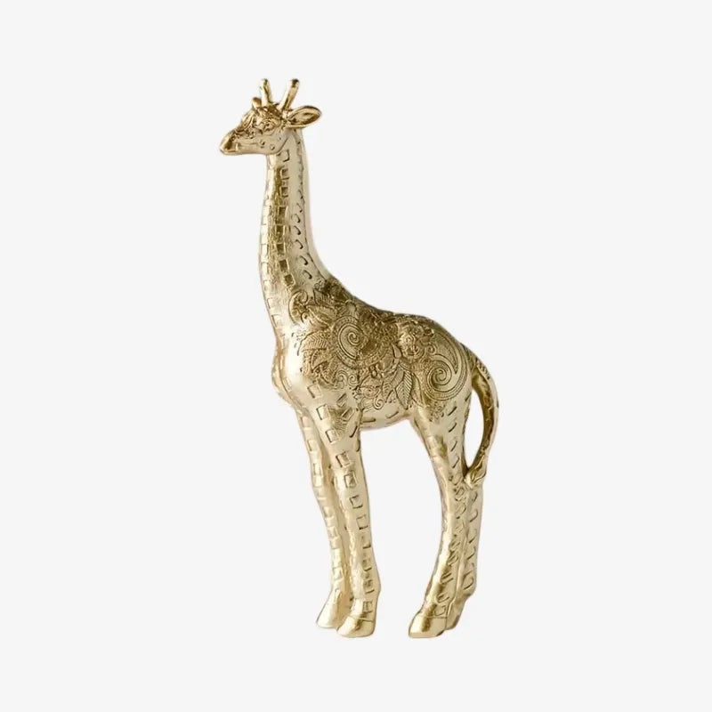 Sculpture Girafe Dorée – Élégance et Exotisme pour Votre Intérieur