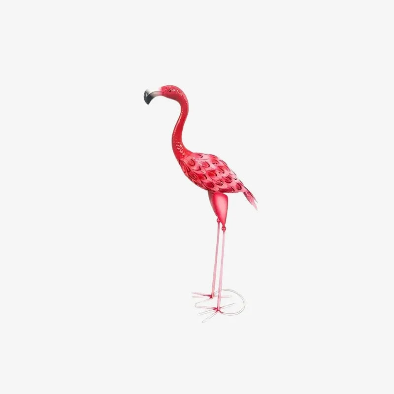 Statue Flamant Rose en Métal – Une Touche Tropicale et Élégante pour Votre Jardin