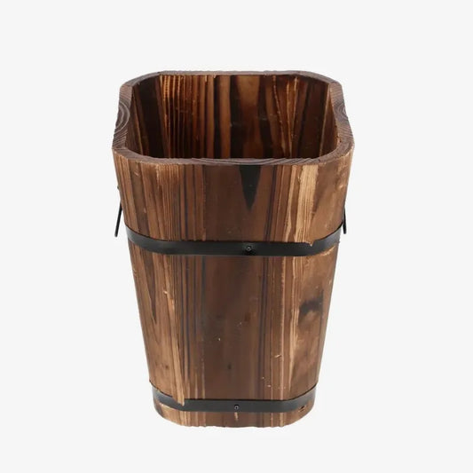 Cache-Pot en Bois Rustique – Authenticité et Élégance pour Vos Plantes