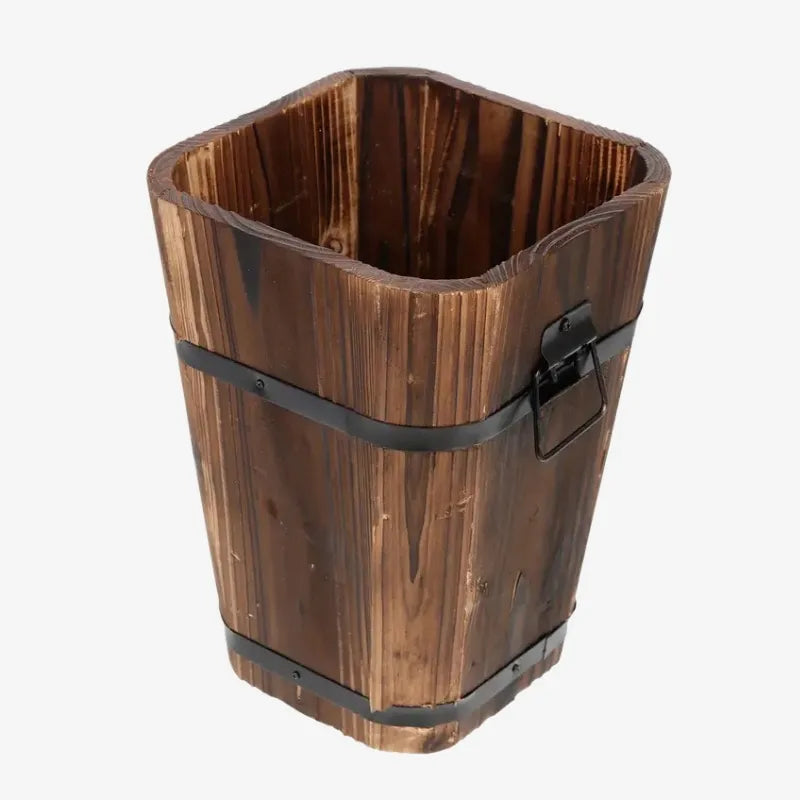 Cache-Pot en Bois Rustique – Authenticité et Élégance pour Vos Plantes
