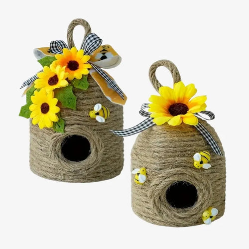 Nichoirs Décoratifs en Jute – Une Touche Champêtre et Poétique pour Votre Jardin