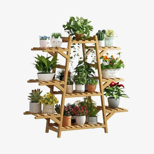 Étagère à Plantes et Fleurs en Bois – Élégance et Organisation pour Votre Jardin