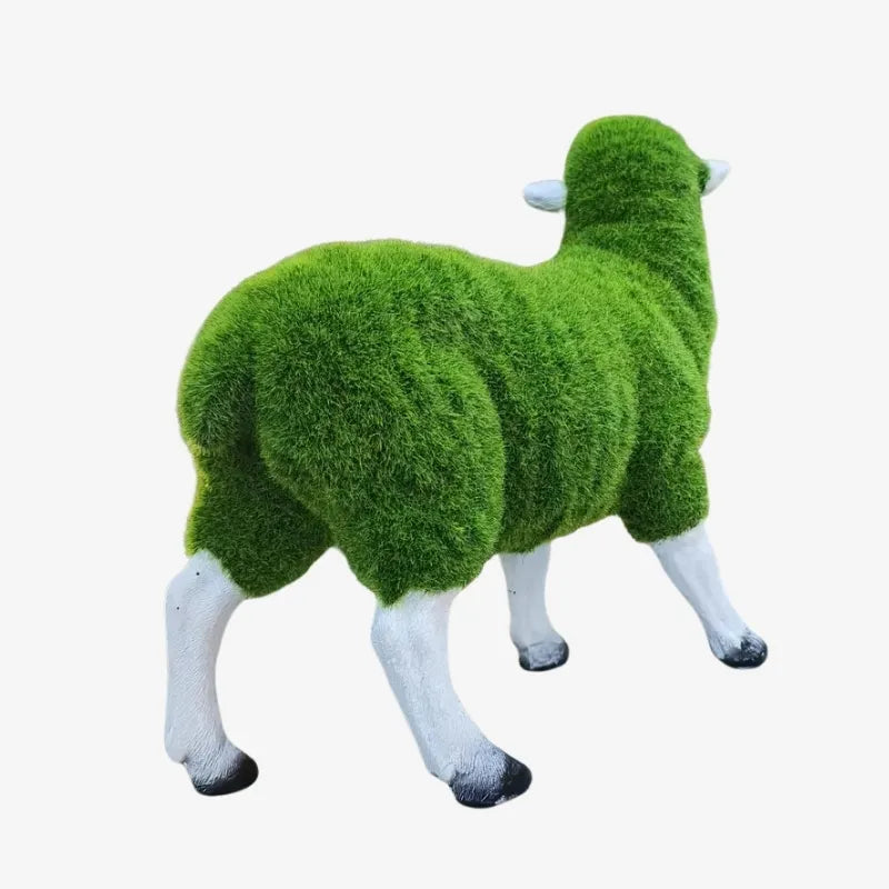Statue Mouton Effet Herbe – Une Touche Naturelle et Originale pour Votre Jardin