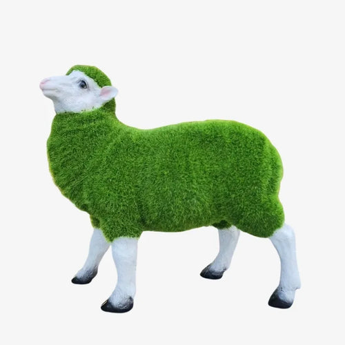 Statue Mouton Effet Herbe – Une Touche Naturelle et Originale pour Votre Jardin
