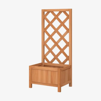 Jardinière en Bois avec Treillis – Élégance et Praticité pour Vos Plantes Grimpantes !