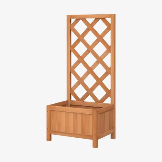 Jardinière en Bois avec Treillis – Élégance et Praticité pour Vos Plantes Grimpantes !