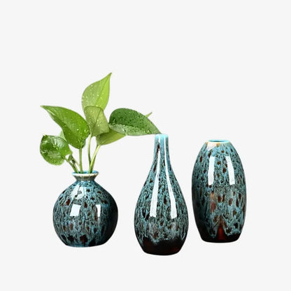 Lot de 3 Vases en Céramique Émaillée – Élégance et Raffinement pour Votre Intérieur