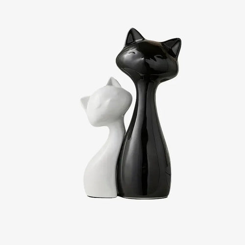 Sculpture Duo de Chats – Symbole d’Élégance et de Complicité