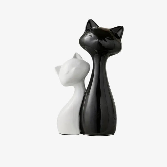 Sculpture Duo de Chats – Symbole d’Élégance et de Complicité