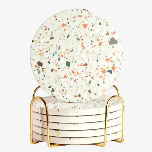 Sous-verres en Terrazzo – Élégance et Protection pour Votre Table