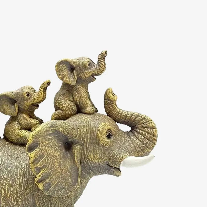 Sculpture Famille d’Éléphants – Un Symbole de Protection et d’Harmonie