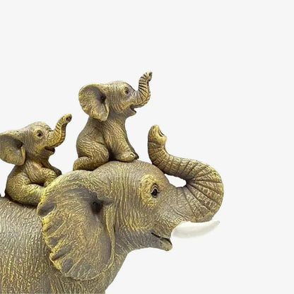 Sculpture Famille d’Éléphants – Un Symbole de Protection et d’Harmonie