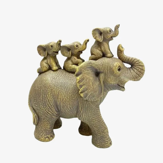 Sculpture Famille d’Éléphants – Un Symbole de Protection et d’Harmonie