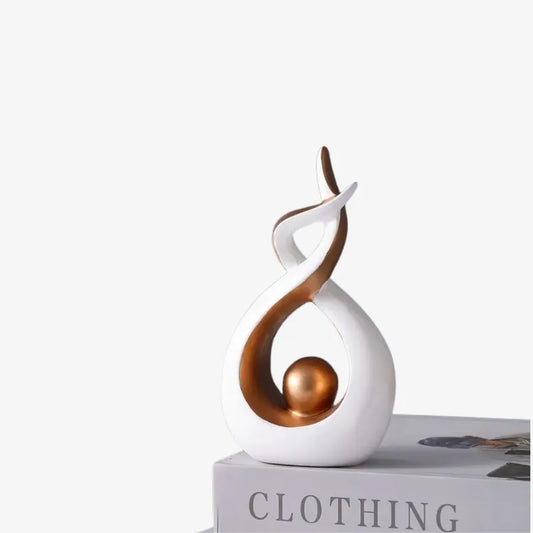 Sculpture Abstraite Élégance – Une Harmonie entre Art et Sérénité