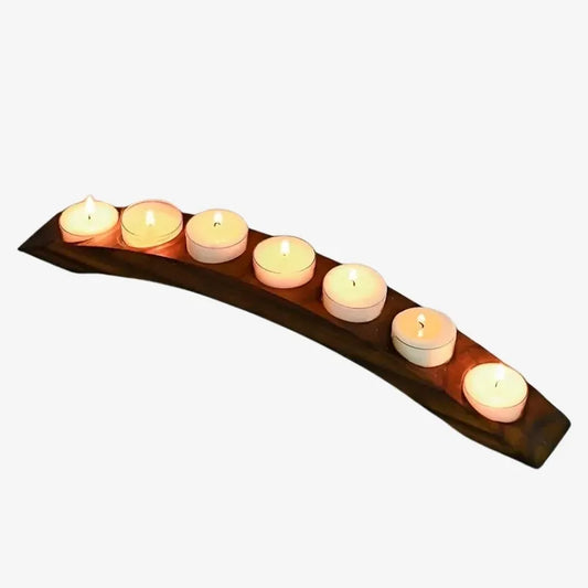 Porte-Bougies Chauffe-Plat en Bois – Une Ambiance Chaleureuse et Élégante
