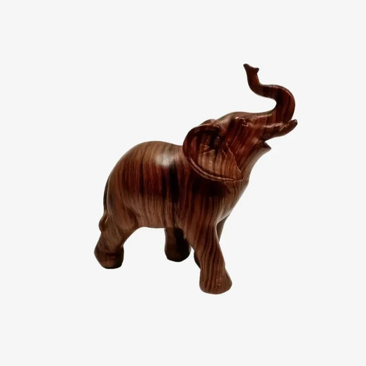 Sculpture Éléphant Effet Bois – Un Symbole de Force et de Sagesse