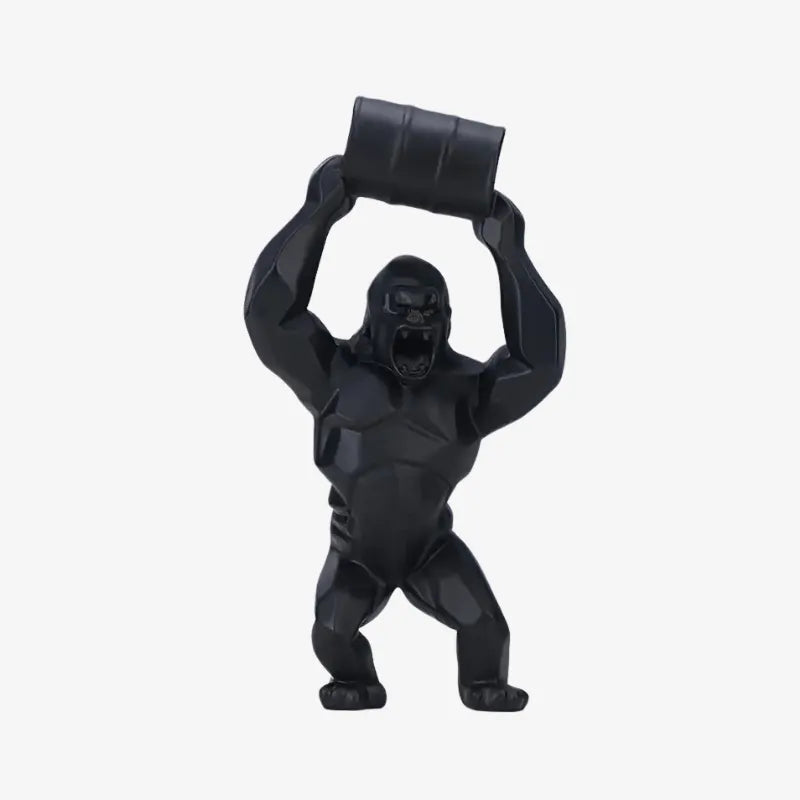 Statue Gorilla Noir 28 cm – Une Pièce Iconique et Puissante