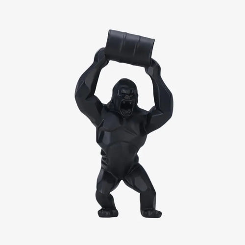 Statue Gorilla Noir 28 cm – Une Pièce Iconique et Puissante