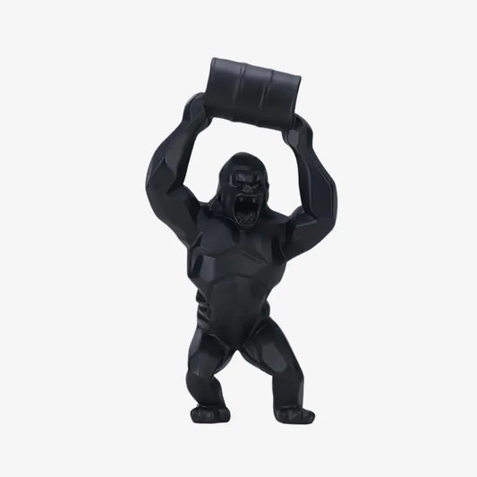 Statue Gorilla Noir 28 cm – Une Pièce Iconique et Puissante