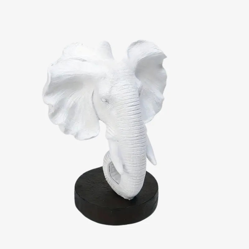 Statue Tête d’Éléphant sur Socle – Élégance et Puissance de la Nature