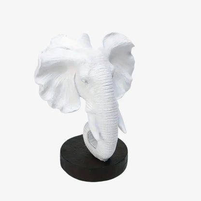 Statue Tête d’Éléphant sur Socle – Élégance et Puissance de la Nature