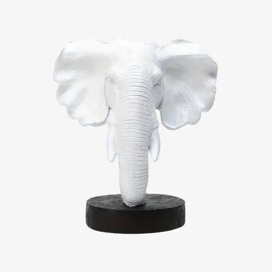 Statue Tête d’Éléphant sur Socle – Élégance et Puissance de la Nature