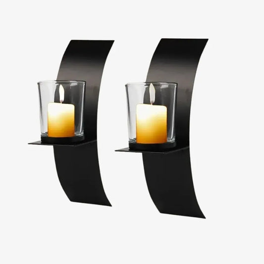 Lot de 2 Porte-Bougies Muraux Design – Élégance et Ambiance Chaleureuse