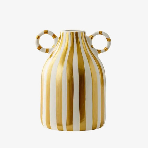 Vase Céramique Élégance Dorée – Raffinement et Modernité