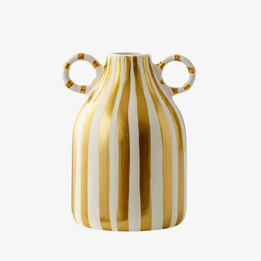 Vase Céramique Élégance Dorée – Raffinement et Modernité