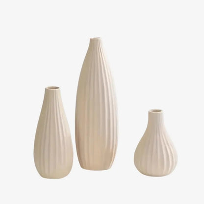 Lot de 3 Vases en Céramique – Élégance Minimaliste