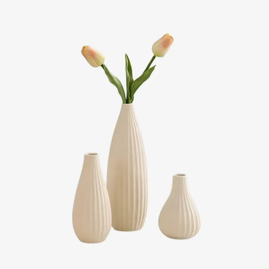 Lot de 3 Vases en Céramique – Élégance Minimaliste