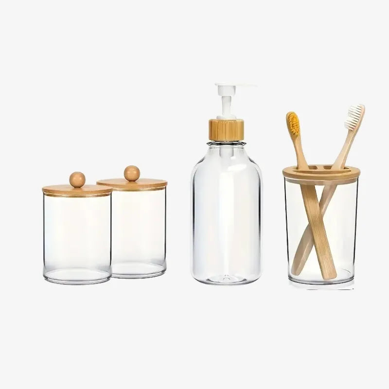 Lot de Bocaux de Salle de Bain – Organisation et Élégance