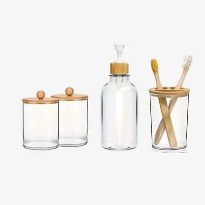 Lot de Bocaux de Salle de Bain – Organisation et Élégance