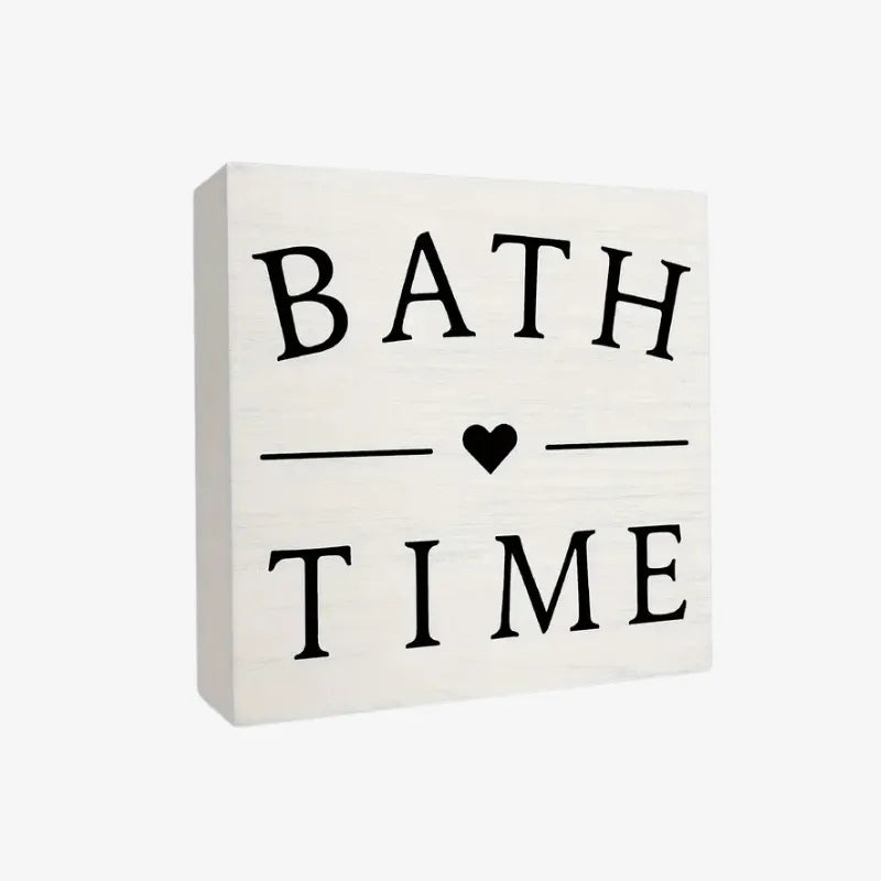 Panneau Décoratif "Bath Time" – Ambiance Cosy pour votre Salle de Bain