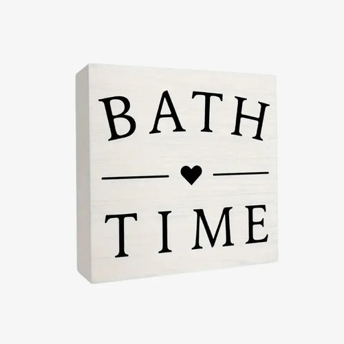 Panneau Décoratif "Bath Time" – Ambiance Cosy pour votre Salle de Bain