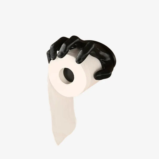 Porte-Papier Toilette Main Noire – Originalité et Élégance