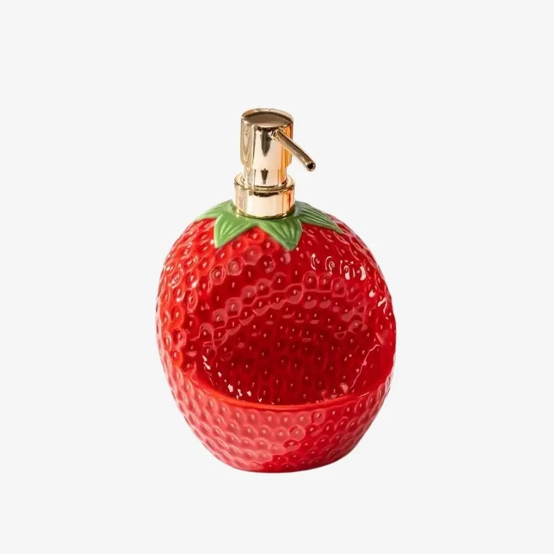 Distributeur de Savon Fraise avec Porte-Éponge – Originalité et Praticité dans Votre Cuisine