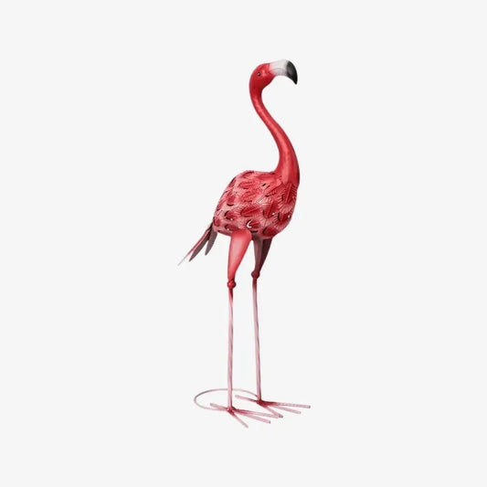 Statue Flamant Rose en Métal – Une Touche Tropicale et Élégante pour Votre Jardin