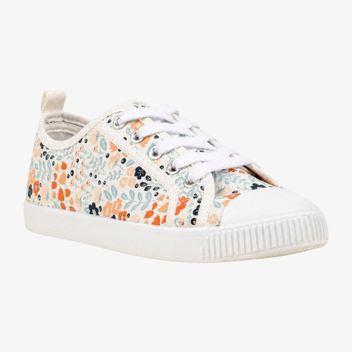 Floral pattern canvas sneakers