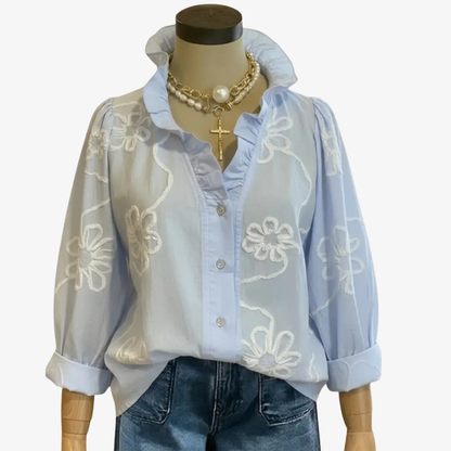 Embroidered floral top