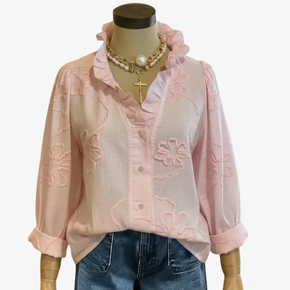 Embroidered floral top